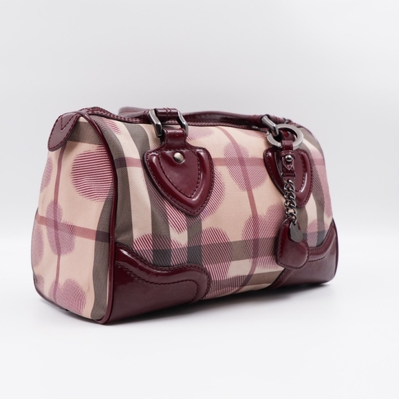 CA01 💚 Burberry Nova Check Heart Small Chester Bowling Bag - Picture 5 of 14